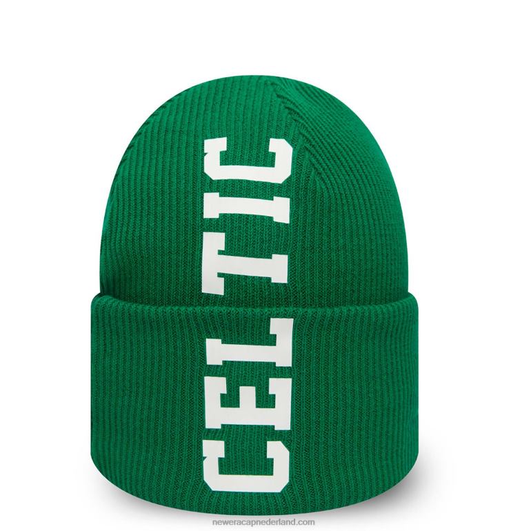 New Era Celtic fc verticaal woordmerk groen manchet gebreid 0J2842470