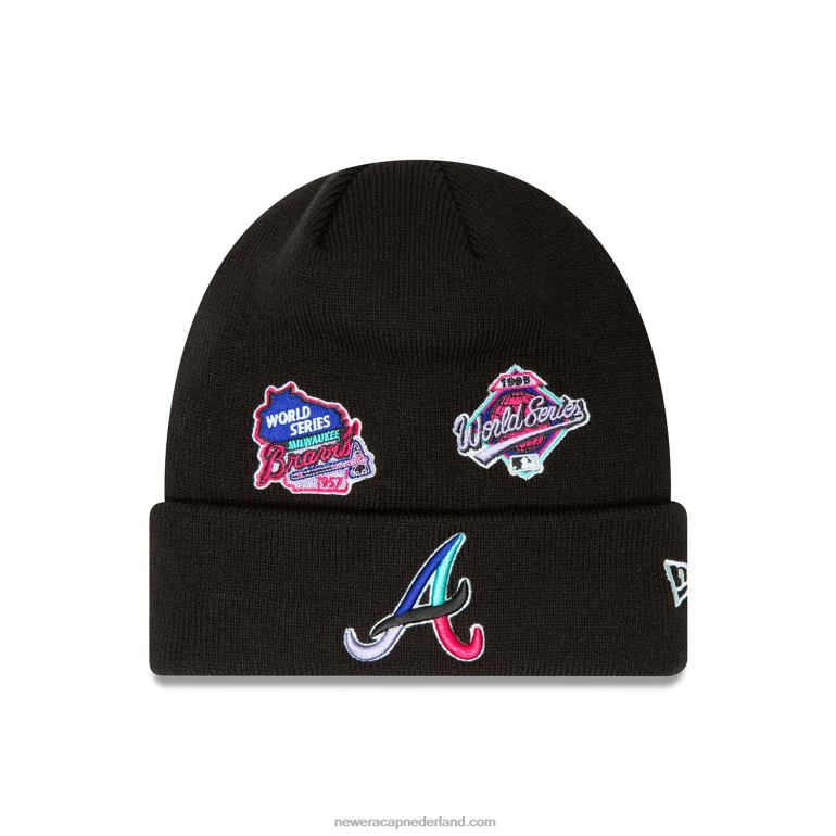 New Era atlanta braves zwarte poollicht muts 0J2842498