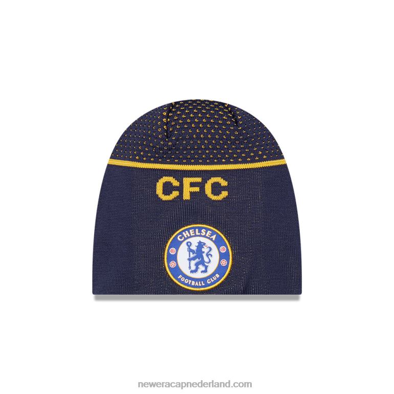 New Era chelsea fc lion crest marineblauwe schedel gebreide muts 0J2842526