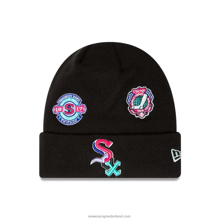 New Era chicago white sox zwarte polar lights beanie muts 0J2842507