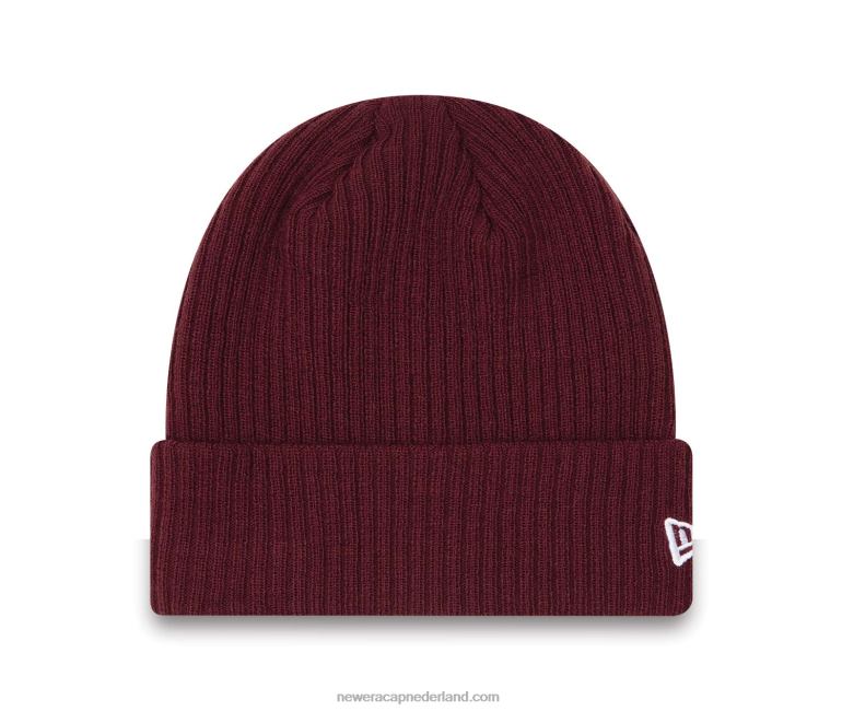 New Era kleur manchet donkerpaarse beanie muts 0J2842411