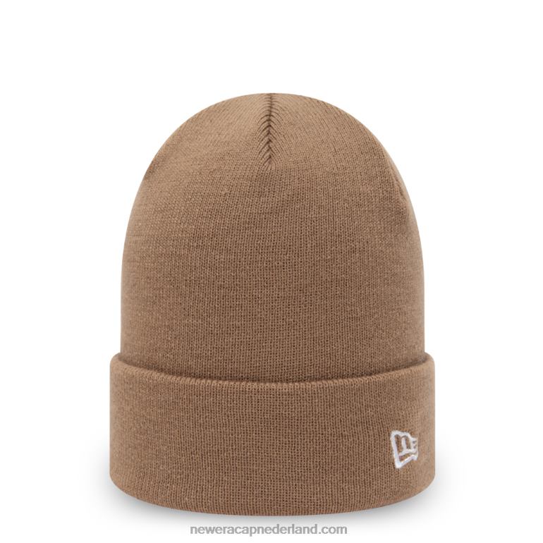 New Era onmisbare beanie met bruine boord 0J2842476