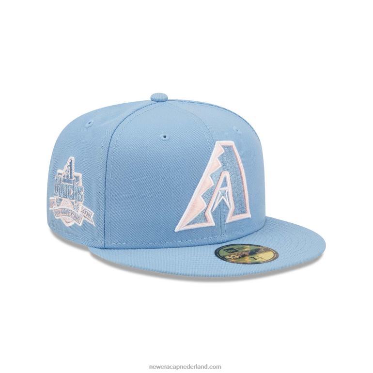 New Era Arizona diamondbacks pastelblauwe 59fifty getailleerde pet 0J28434