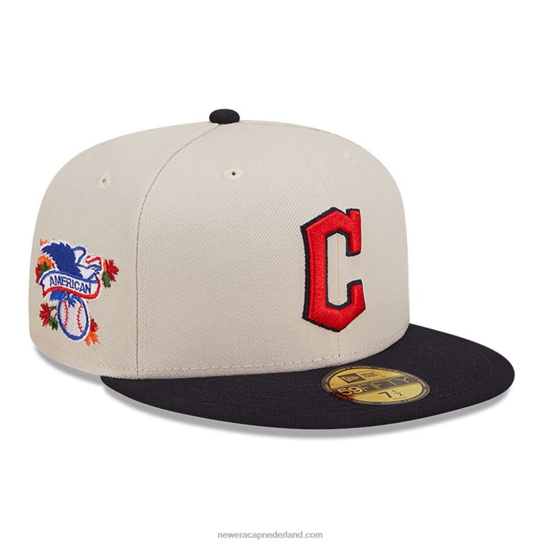 New Era Cleveland Guardians vallen klassieke witte 59fifty pet 0J284223