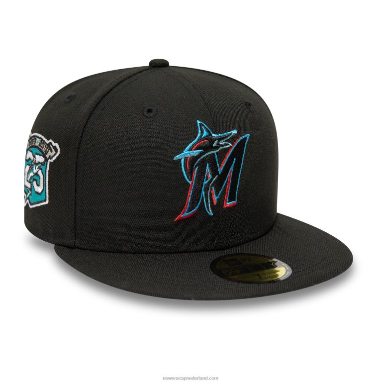 New Era Miami Marlins 25th Anniversary zwarte 59fifty pet 0J28480