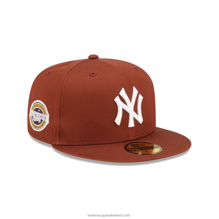 New Era New York Yankees patch donkerbruine 59fifty pet 0J2841066