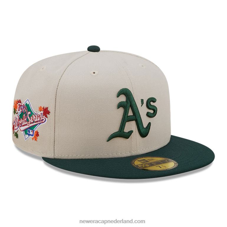 New Era Oakland Athletic herfst klassieke witte 59fifty pet 0J2841364