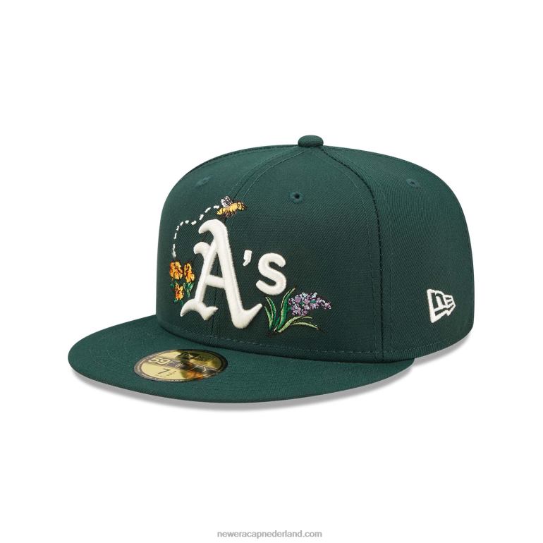 New Era Oakland Athletics aquarel bloemen groen 59fifty cap 0J284167