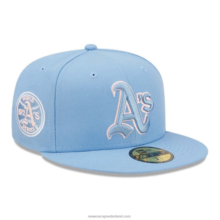 New Era Oakland Athletics pastelblauwe 59fifty getailleerde pet 0J28423