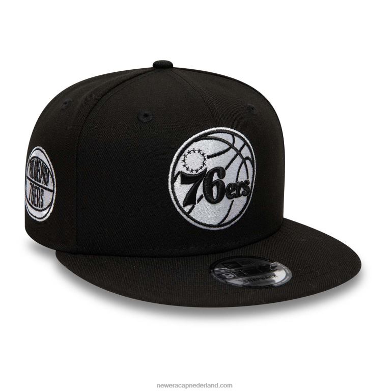 New Era Philadelphia 76ers zwarte 9fifty snapback pet 0J2842061