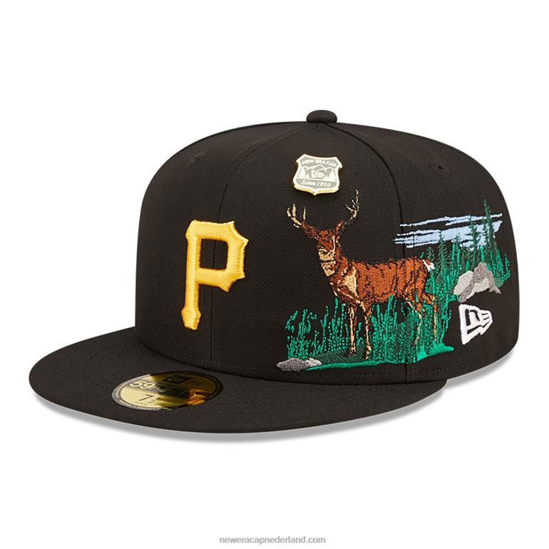 New Era Pittsburgh Pirates State Park zwarte 59fifty pet 0J2841187