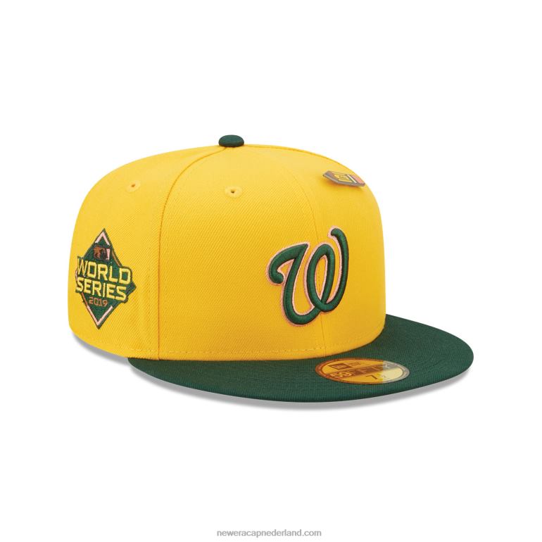 New Era Washington onderdanen terug naar school gele 59fifty pet 0J2841082