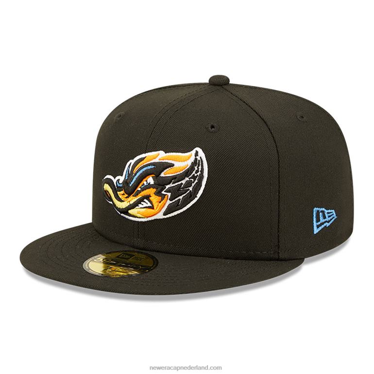 New Era akron badeendjes milb zwarte 59fifty pet 0J284685