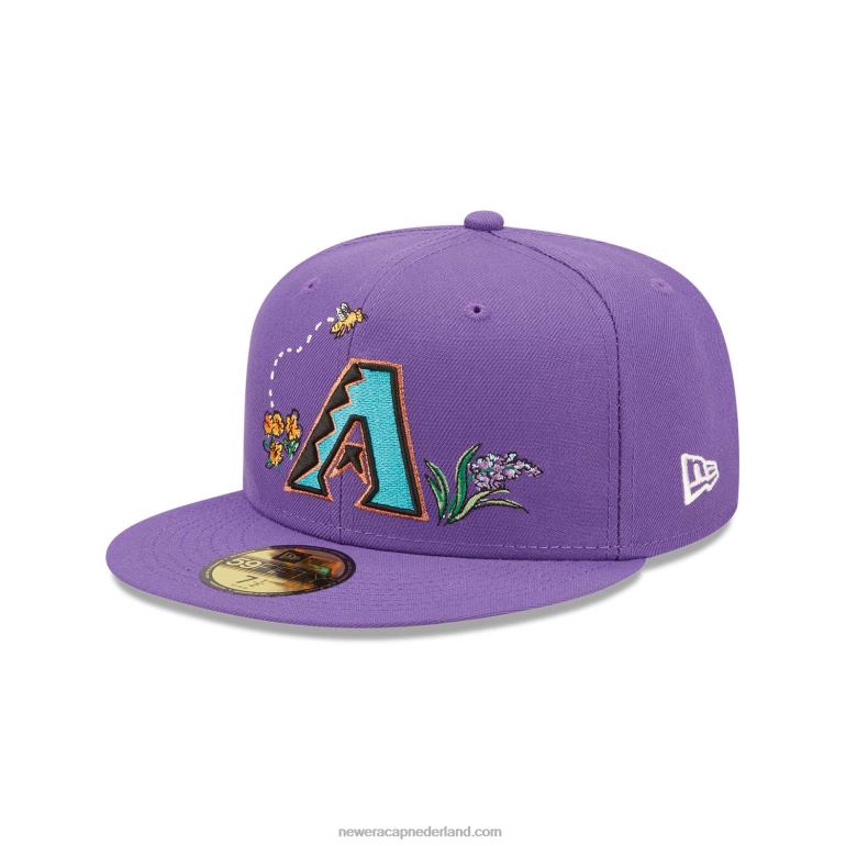 New Era arizona diamondbacks aquarel bloemen paars 59fifty cap 0J2841254