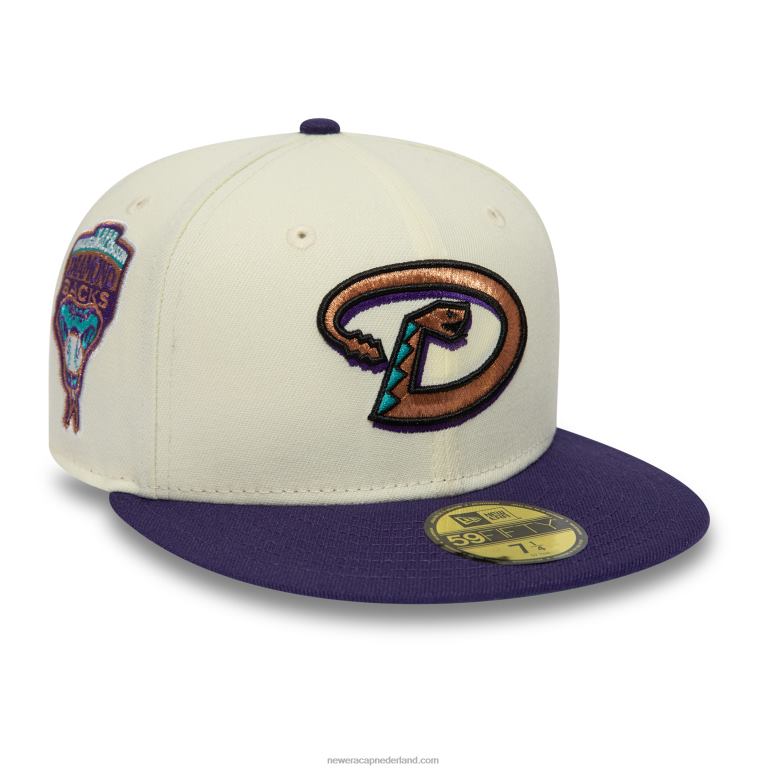 New Era arizona diamondbacks chrome en paarse 59fifty pet 0J284251