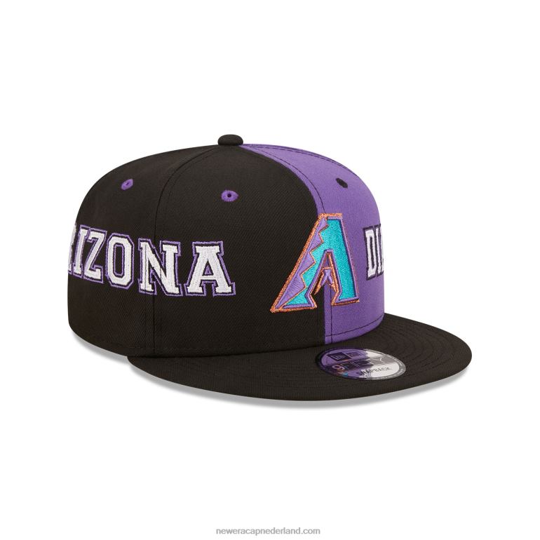 New Era arizona diamondbacks teamsplit zwarte 9fifty snapback pet 0J2841844