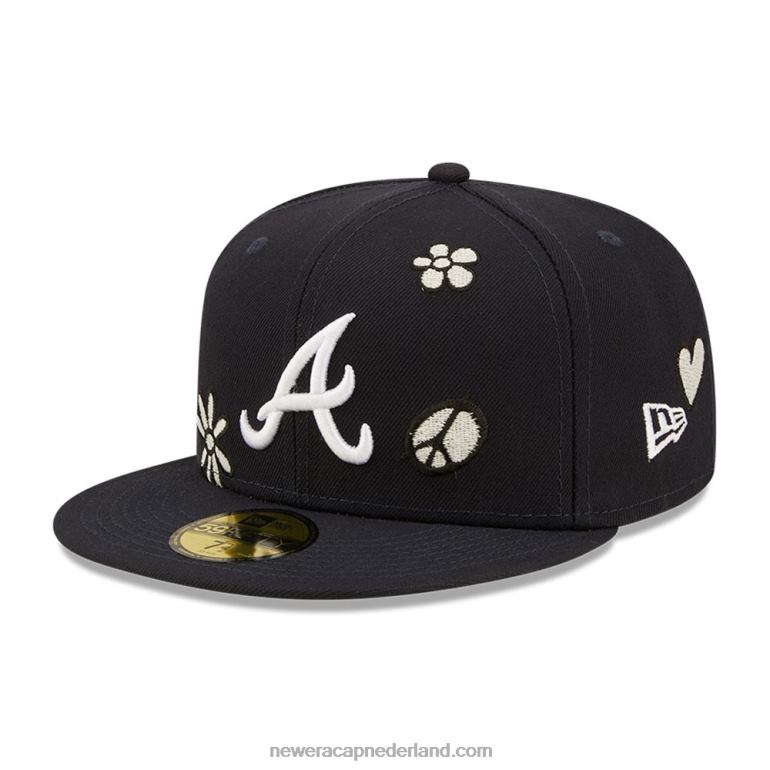 New Era atlanta braves mlb zonlicht pop marine 59fifty pet 0J2841145