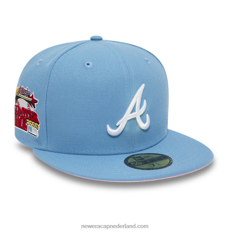 New Era atlanta trotse pastelblauwe 59fifty getailleerde pet 0J2841266