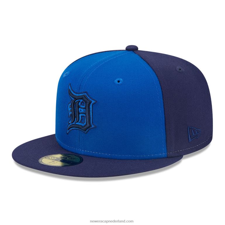 New Era detroit tigers driekleurige teamblauwe 59fifty pet 0J284798