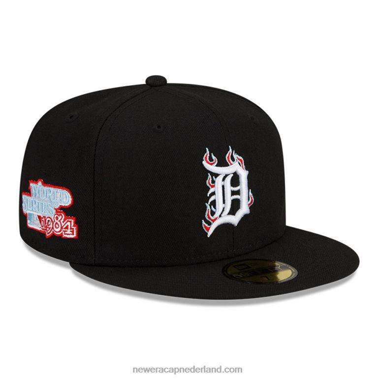 New Era detroit tigers mlb team fire zwarte 59fifty pet 0J284698