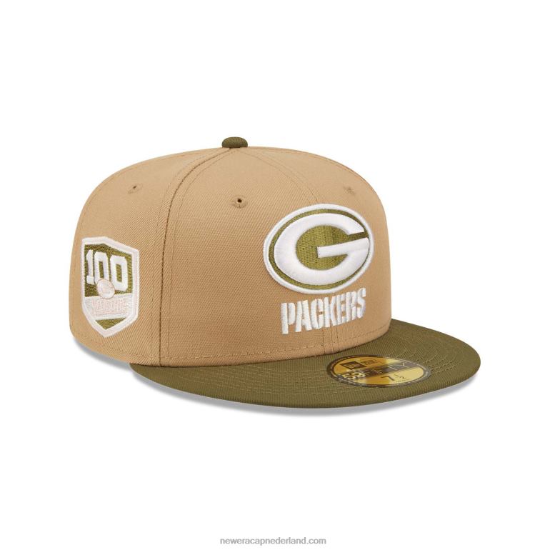 New Era green bay packers nfl teams beige 59fifty cap 0J2841252