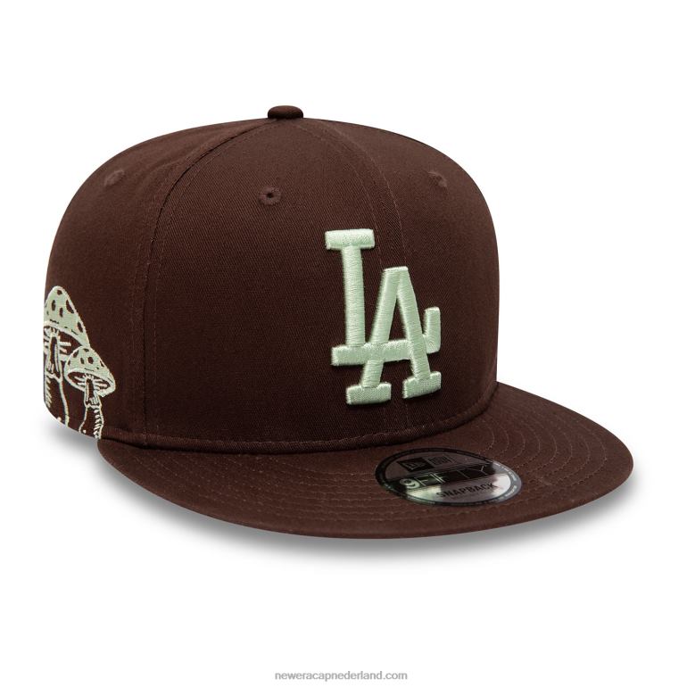 New Era la dodgers paddestoel patch donkerbruine 9fifty snapback pet 0J2841853