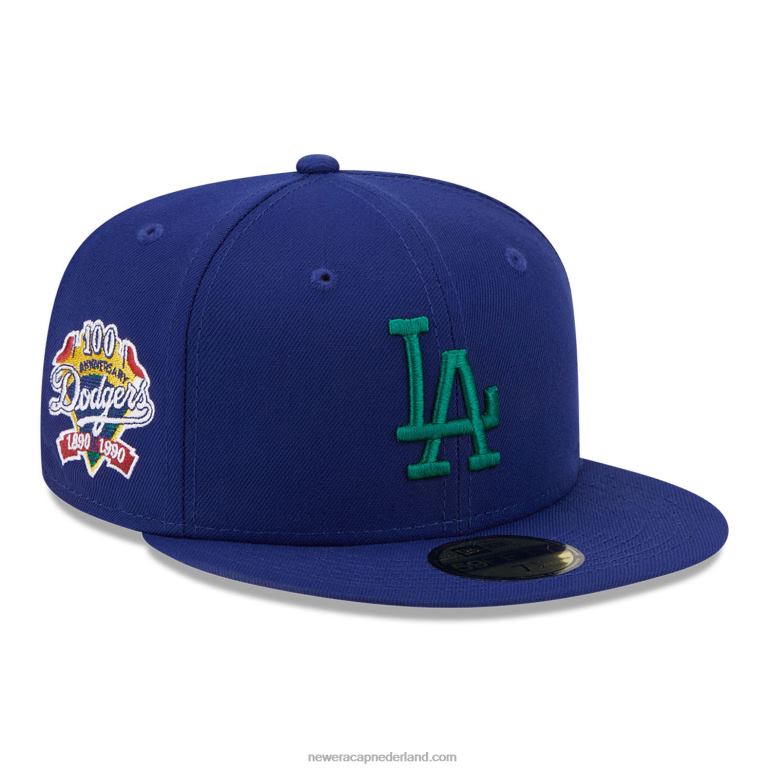 New Era la dodgers state tartan blauwe 59fifty pet 0J284392