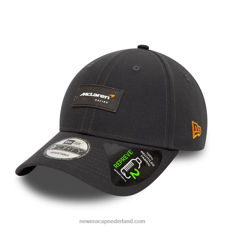 New Era mclaren repreve donkergrijze 9forty verstelbare pet 0J2841662