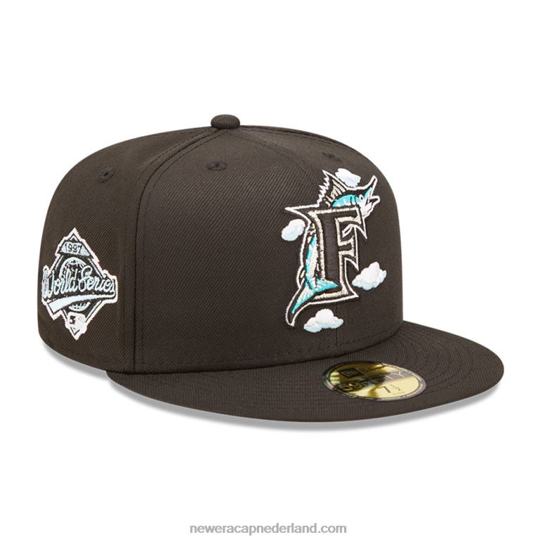 New Era miami marlins comic cloud zwarte 59fifty pet 0J2841146