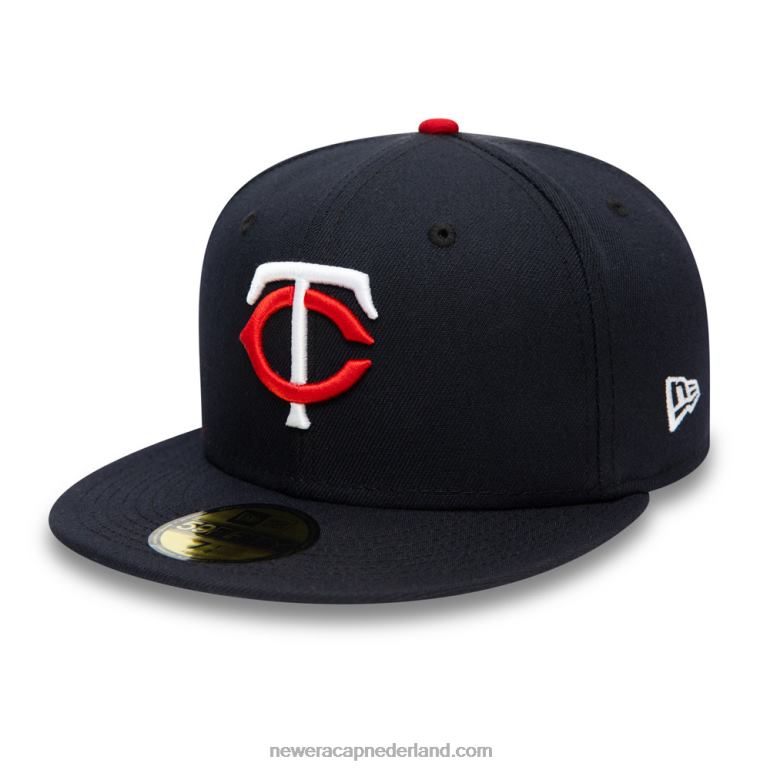 New Era minnesota tweeling authentiek op veld marine 59fifty pet 0J284678