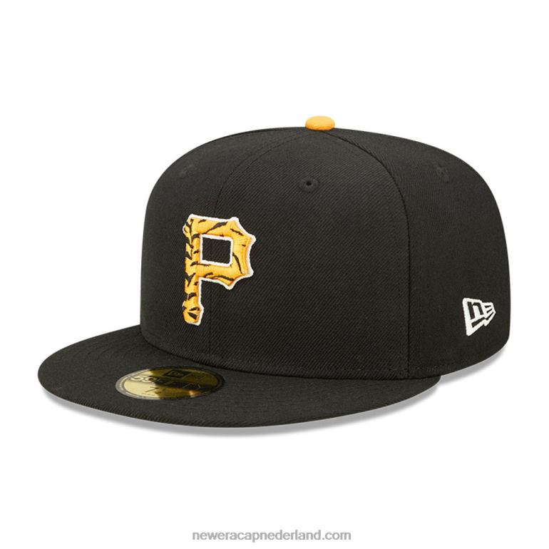 New Era pittsburgh pirates tiger fill zwarte 59fifty pet 0J28458