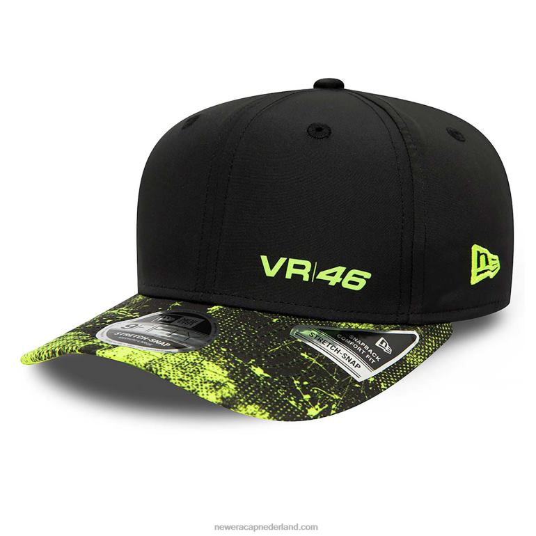 New Era shadow tech vr46 zwarte 9fifty stretch-snap cap 0J2841951