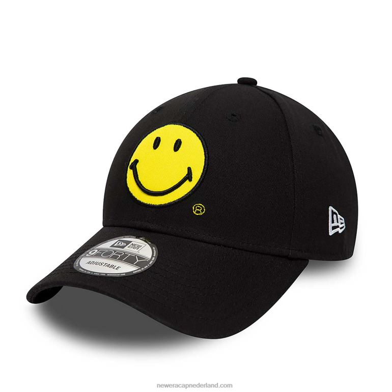 New Era smiley logo zwarte 9forty verstelbare pet 0J2841590