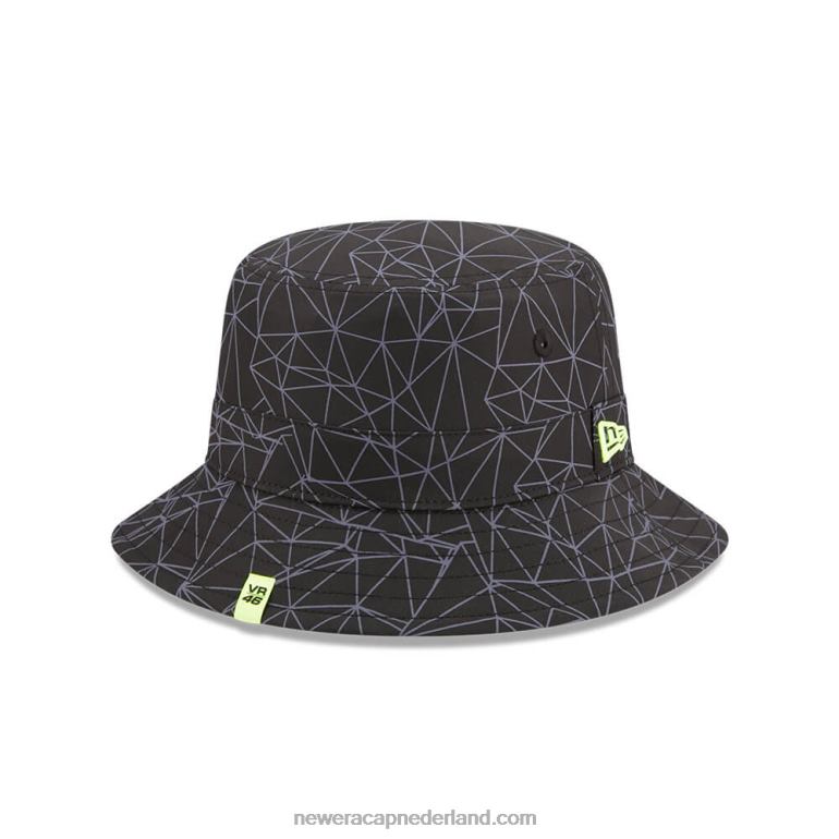 New Era vr46 zwarte vissershoed met geometrische print 0J2842303