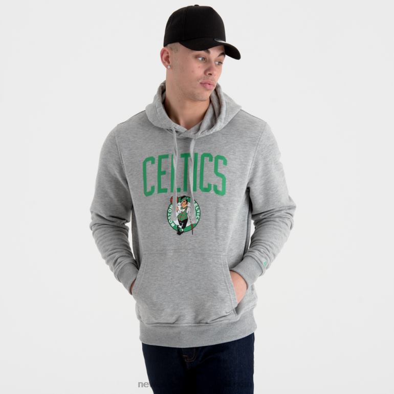 New Era Boston Celtics team logo grijze hoodie 0J2842716