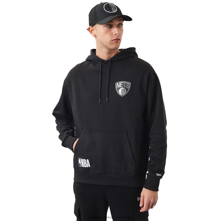 New Era Brooklyn Nets NBA-teamlogo zwarte hoodie 0J2842715