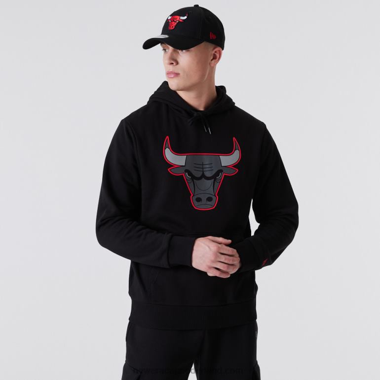 New Era Chicago Bulls NBA omtreklogo zwarte hoodie 0J2842813