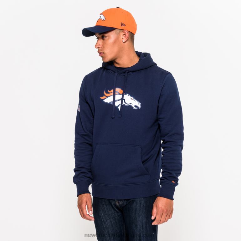 New Era Marineblauwe hoodie met Denver Broncos-teamlogo 0J2842809