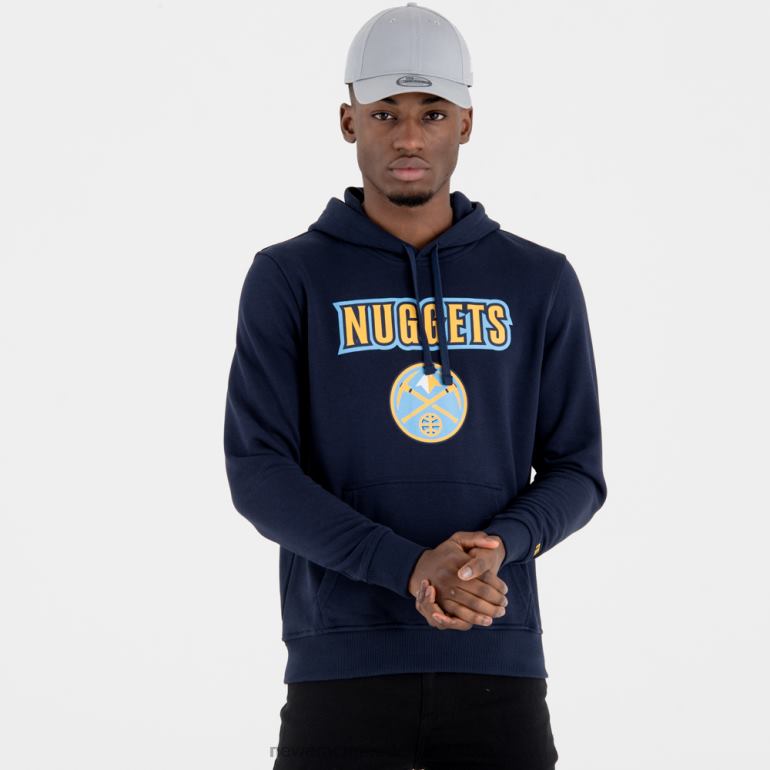 New Era Marineblauwe hoodie met Denver Nuggets-teamlogo 0J2842711