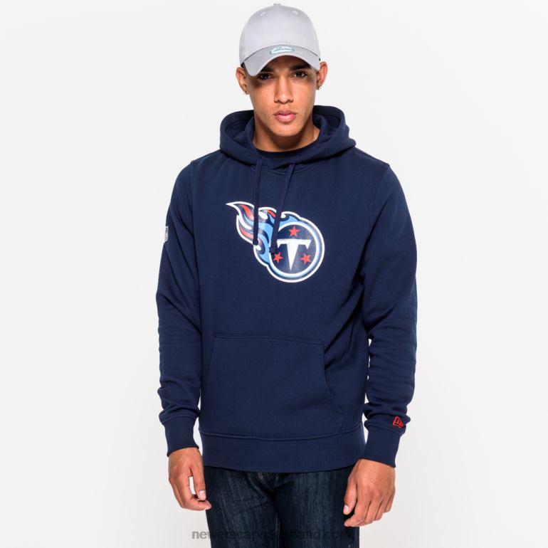 New Era Marineblauwe hoodie met logo van Tennessee Titans 0J2842742