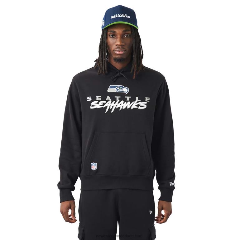 New Era Seattle seahawks nfl script zwarte hoodie 0J2842739