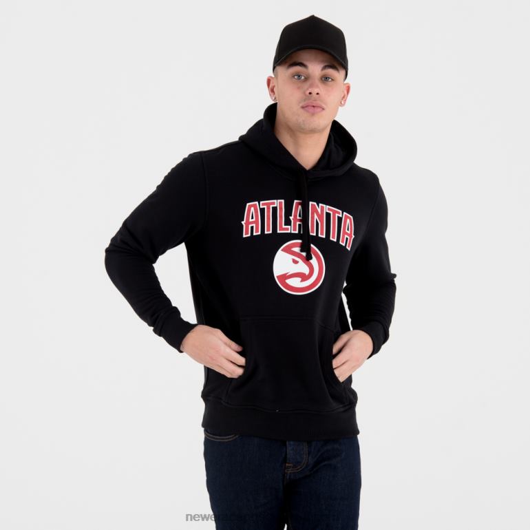 New Era Zwarte hoodie met atlanta hawks-teamlogo 0J2842687