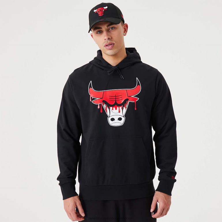 New Era chicago bulls nba drip logo zwarte pullover hoodie 0J2842673