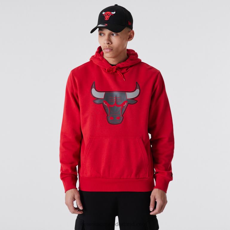 New Era chicago bulls nba omtrek logo rode hoodie 0J2842820