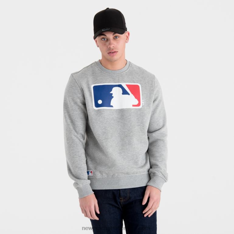 New Era grijs sweatshirt met ronde hals en mlb-logo 0J2842662