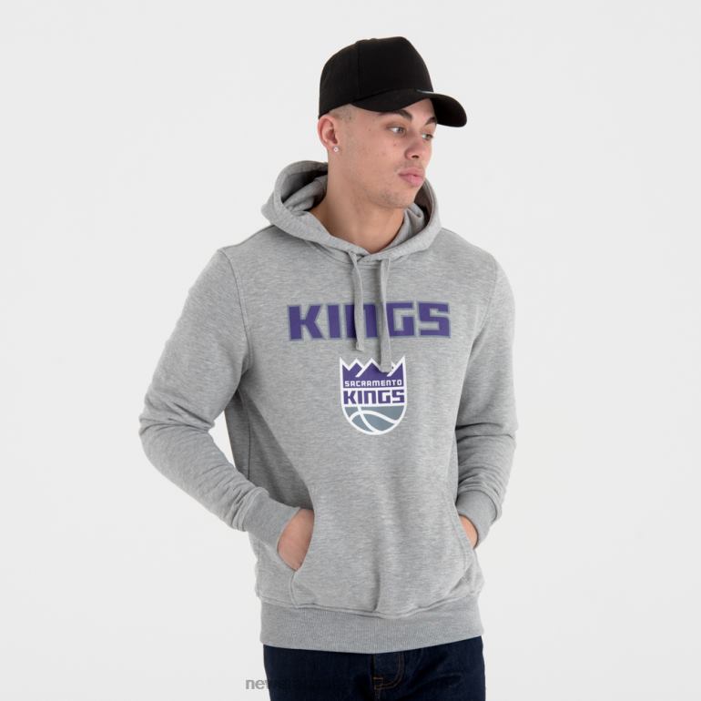 New Era sacramento kings nba team logo grijze hoodie 0J2842832