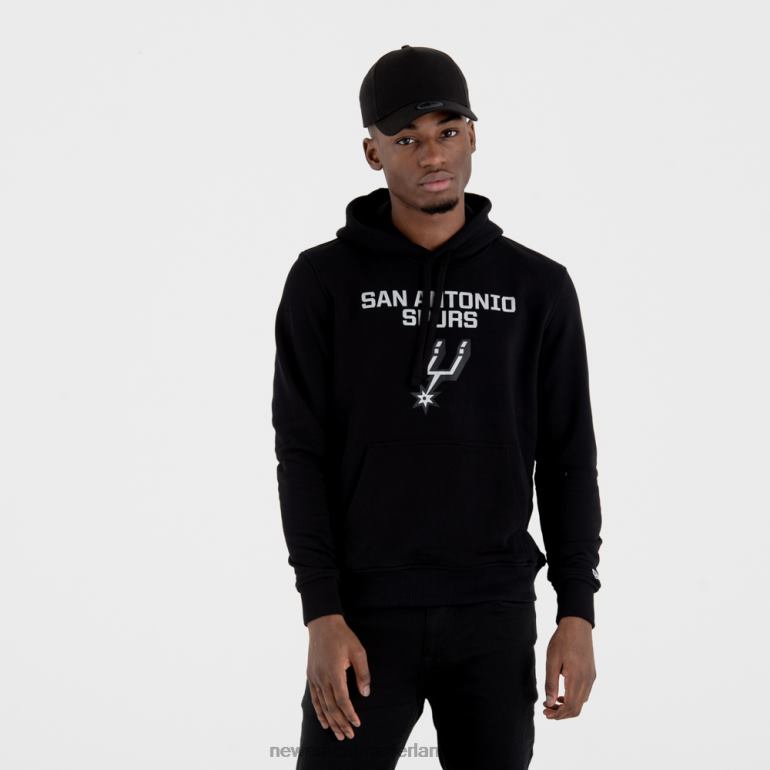 New Era san antonio spurs nba team logo zwarte hoodie 0J2842718