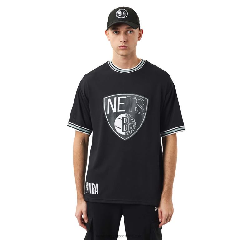 New Era Brooklyn Nets nba team logo zwart t-shirt 0J2842848