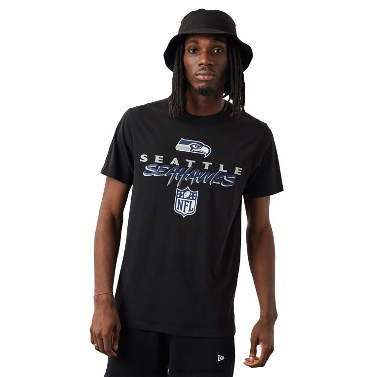 New Era Seattle seahawks nfl script zwart t-shirt 0J2843169