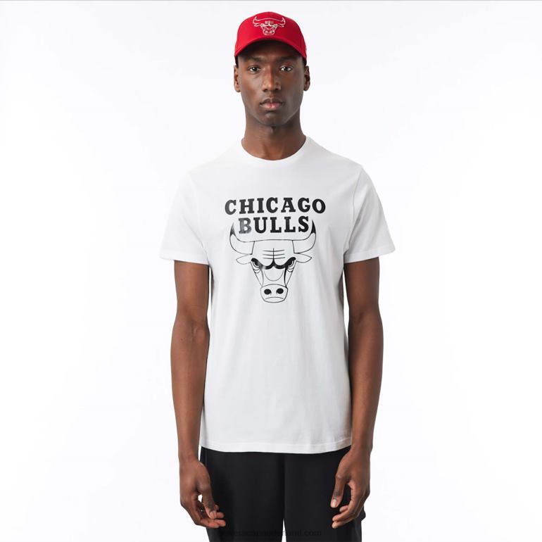 New Era chicago bulls nba folie wit t-shirt 0J2842863